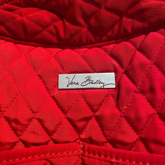 Red Quilted Vera Bradley Weekender Bag - Picture 2 of 11